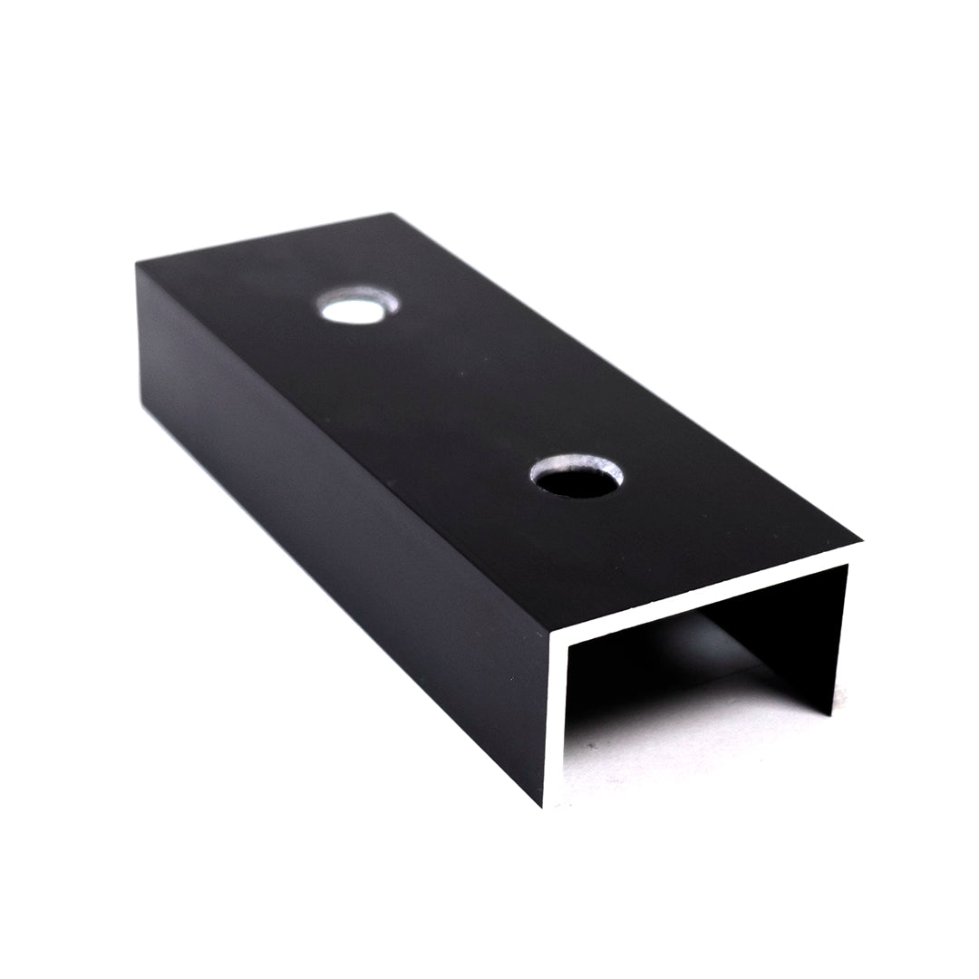 Conector din aluminiu anodizat 120x45x25mm pentru profile 40x40mm panouri solare fotovoltaice