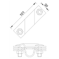 5x Conector cuplare OBO pentru conductor rotund / platbanda, 2760 20 FT, 20mm 5001641