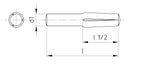 DIN 1474 - Stift canelat cu nervuri cilindrice inverse 1/2 lungime