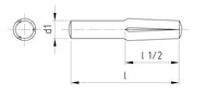DIN 1474 - Stift canelat cu nervuri cilindrice inverse 1/2 lungime - 2 x 12 mm - 500 buc.
