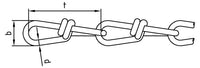 DIN 5686 - Lant de ridicare rasucit - 4,6 mm - 30 m