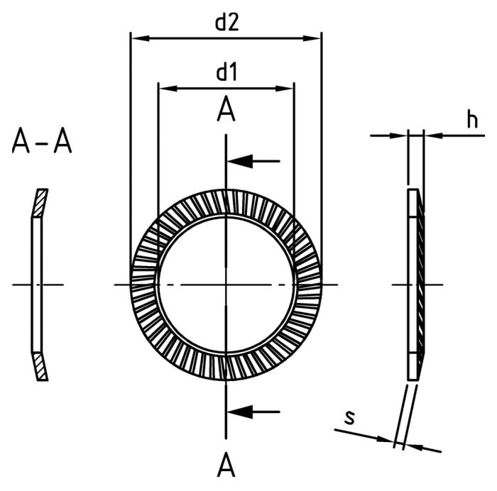 Saiba de siguranta tip S - 16 mm - 500 buc.