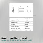 100x Șurub cap T Lung Tip 28x15