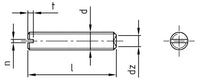 DIN 438 - Stift filetat cu crestatura varf concav - M 3 x 25 mm - 200 buc. - Admira Distribution