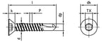 DIN 7504 - Surub autoforant cap inecat tip O - 4,8 x 28 mm - 500 buc. - Admira Distribution
