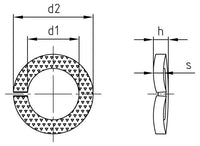 Saiba de blocare zimtata ondulata cu crestatura - M24 - 50 buc.