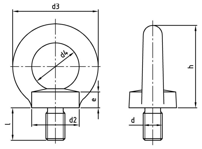DIN 580 - Surub cu inel / ochi de ridicare - M8 mm - 25 buc.
