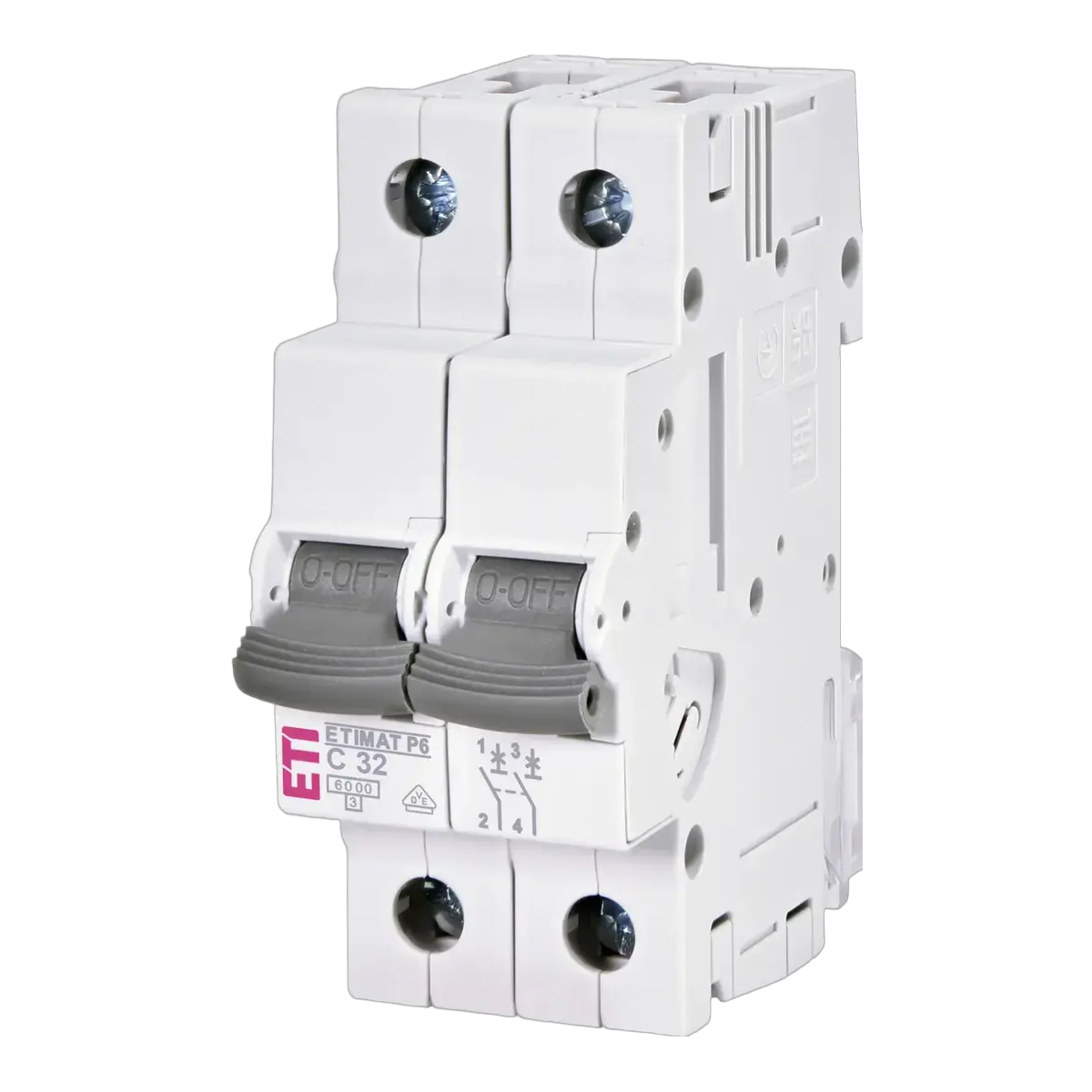 Întrerupător automat ETIMAT P6 2p C32, 32 A, curba C, 6 kA, 415V AC