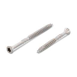 Surub lemn dulgherie terasa deck cap inecat cu nervuri varf ascutit - 4,5 x 50/30 TX 20 - 200 buc.