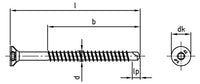 Surub lemn dulgherie OSB autoforant cap inecat Super-Drill - 6,0 x 140/66 TX 25 - 100 buc.