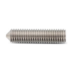Stift filetat cu locas hexagonal DIN 914 ISO 4027, varf conic ascutit
