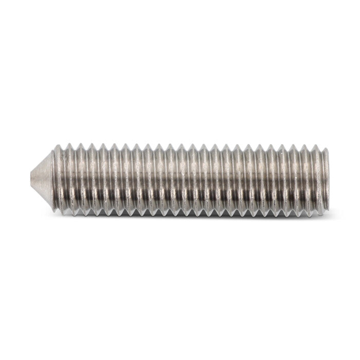 Stift filetat cu locas hexagonal DIN 914 ISO 4027, varf conic ascutit