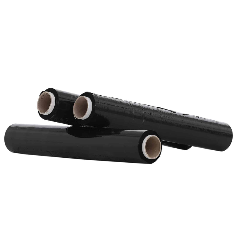 6x Folie stretch manuala neagra 1.4 kg, 50 cm, 23 microni
