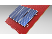 Carlig suport panouri fotovoltaice pentru acoperis sindrila bituminoasa, otel inoxidabil AISI430