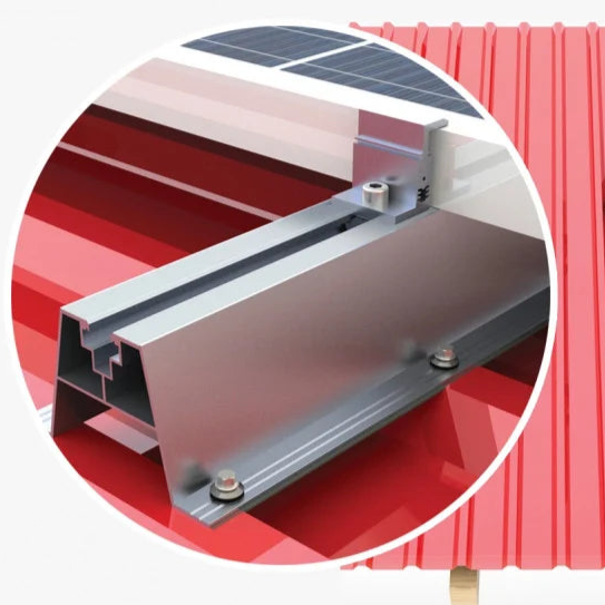Șină mini-rail tip H din aluminiu suport panouri solare fotovoltaice