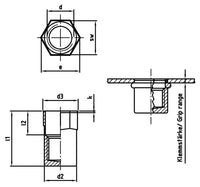 Nit cap semi - hexagonal inchis - M 5 x 19 mm - 250 buc. - Admira Distribution