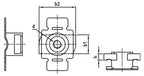 Piuliță de inserție M8, inox A2, cu ajutor plastic pt. profile 41/41 și 41/21