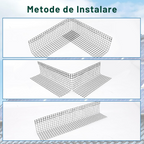 Plasa de protectie panouri fotovoltaice anti pasari, otel zincat 20cm L=30 m cu sistem de fixare inclus