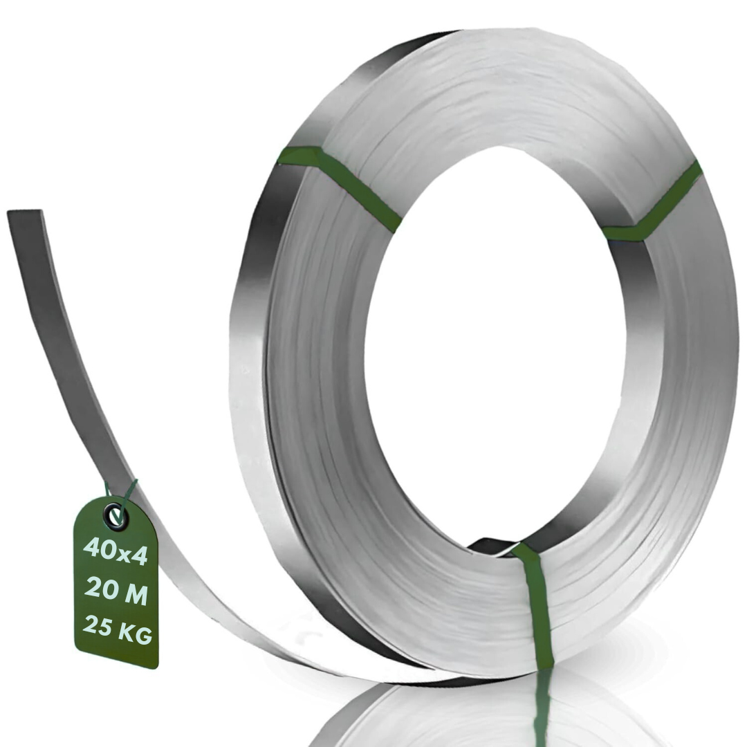 Platbanda zincata 40 x 4 mm, rola 25 kg / 20 m
