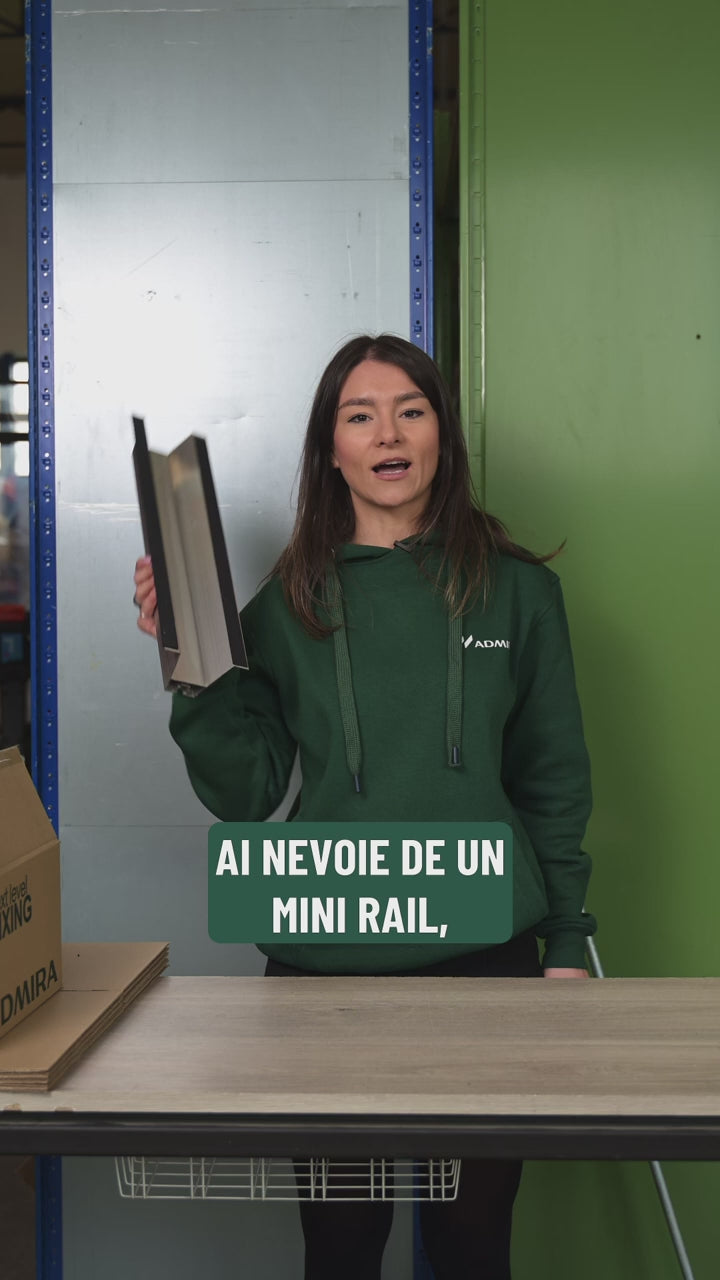 Șină mini-rail tip H din aluminiu suport panouri solare fotovoltaice