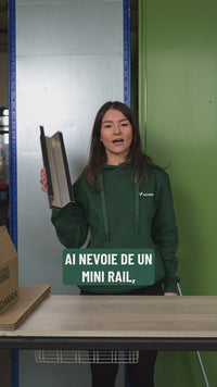Șină mini-rail tip H din aluminiu suport panouri solare fotovoltaice