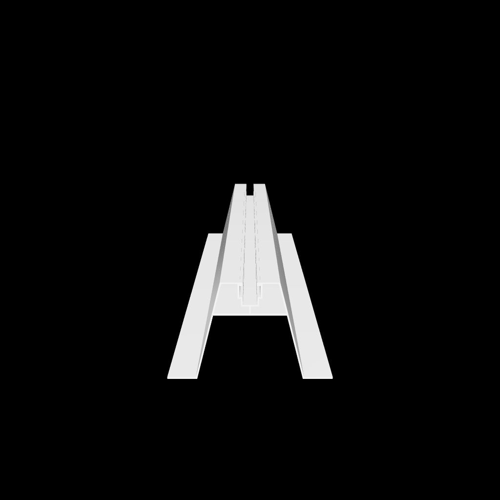 Șină mini-rail tip H din aluminiu suport panouri solare fotovoltaice