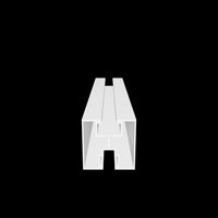 Profil aluminiu tip H 40x40mm pentru suport panou solar fotovoltaic 3600mm