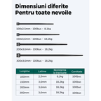 Set 100 Coliere Șoricei Fașete Bride plastic cu rezistență UV