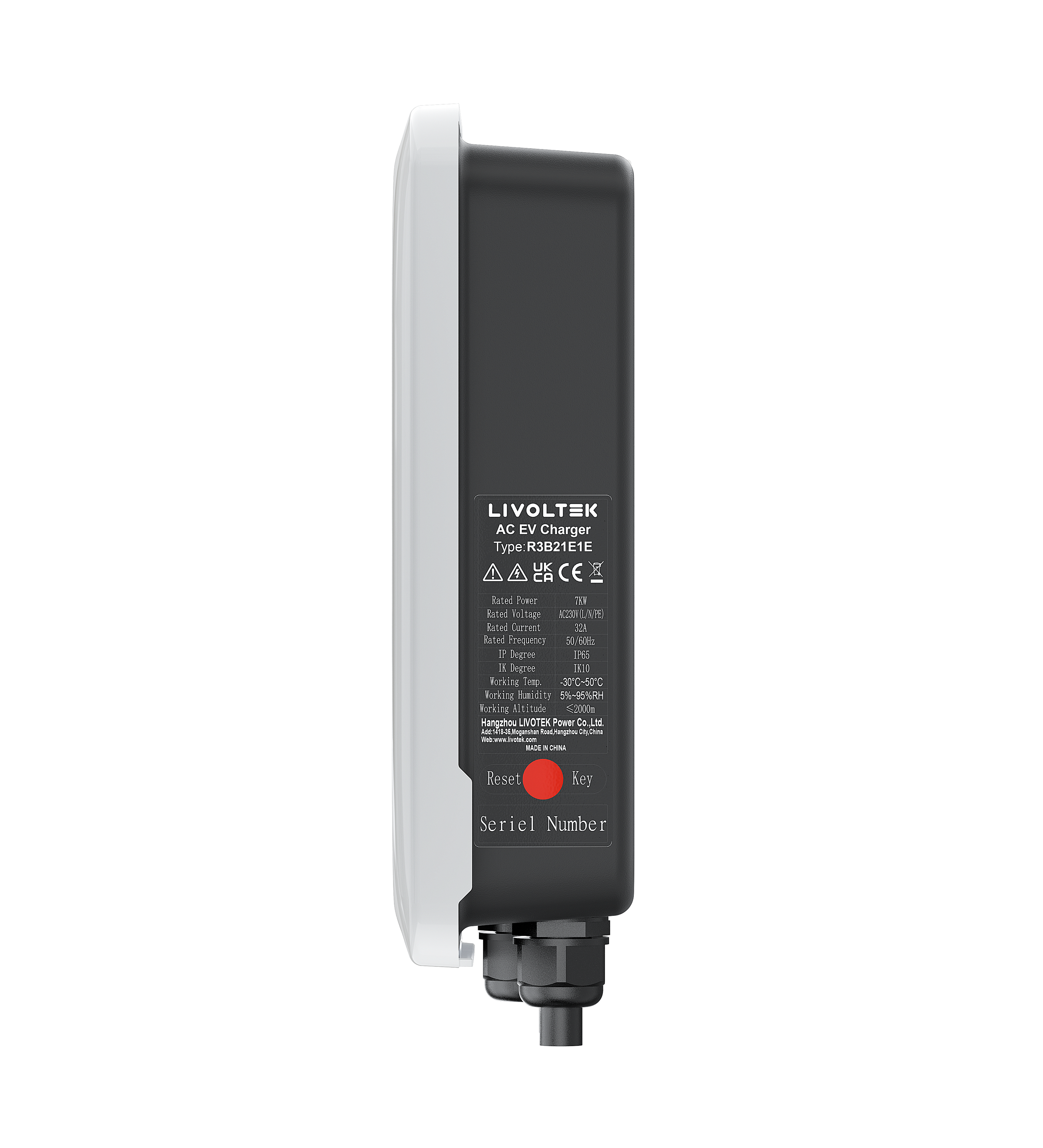 LIVOLTEK Stație Încărcare AC 11 kW – R110, 400Vac, WiFi/4G/Ethernet, RFID, Tip 2, Cablu 5m
