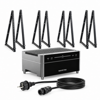Kit Marstek VENUS A cu 8 suporturi triunghiulare negre și cablu AC de 2 m, fără panouri fotovoltaice