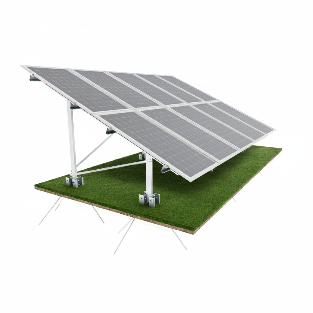 Structură Panouri Fotovoltaice Sol 10 Panouri - Model X 25° S350GD+Z275