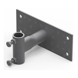 Suport catarg fix pt. perete D:48mm, 250x200mm, otel zincat