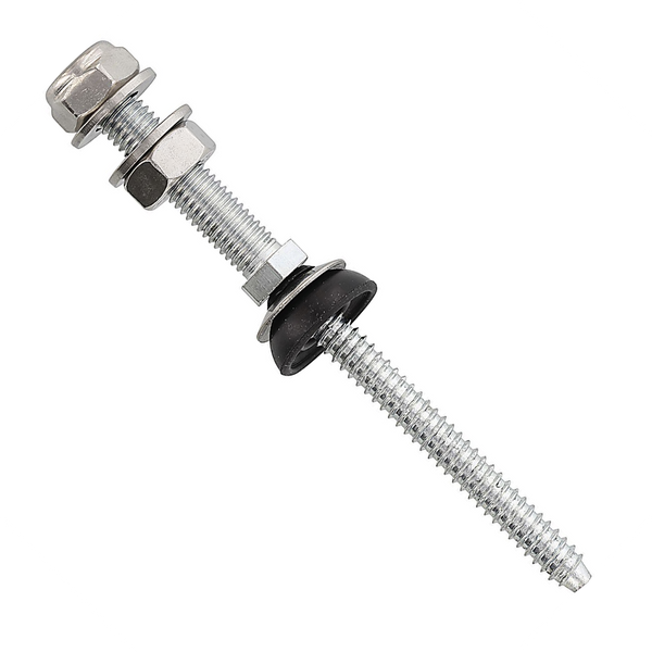 Șurub tip ancora hanger bolt M8x150mm cu filet dublu pt. substructuri din oțel