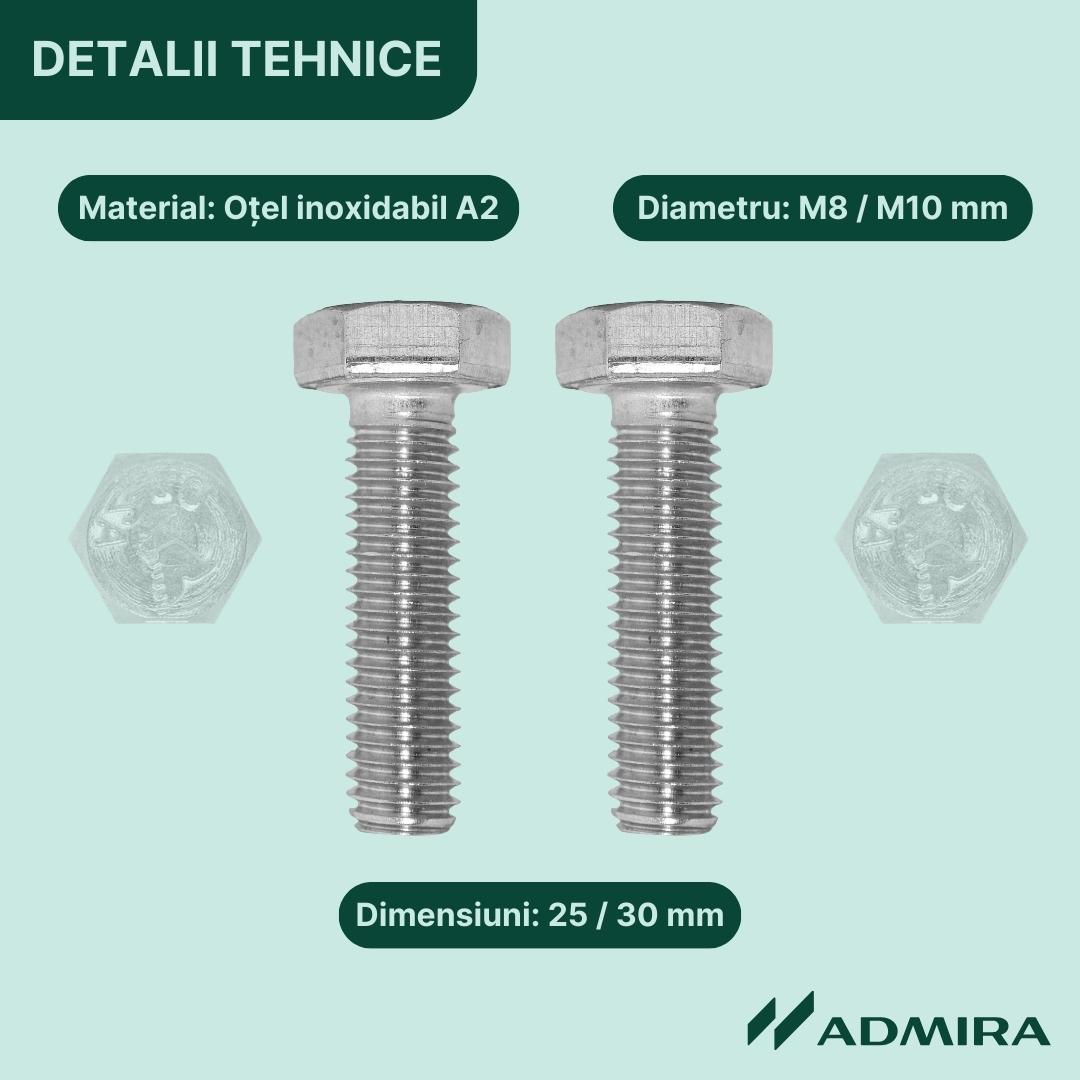 Șurub cap hexagonal DIN 933 filet complet