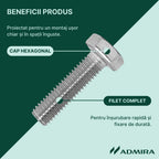 Șurub cap hexagonal DIN 933 filet complet