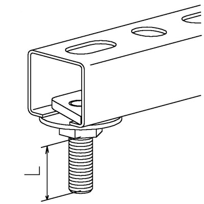 Surub cap T cu piulita si saiba incluse, din otel zincat pentru profil aluminiu 41/41 sau 41/21