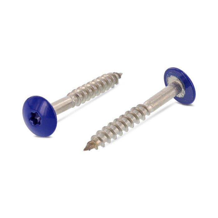 Surub lemn dulgherie cap stea colorat - 4,8 x 38 mm - RAL 5002 - 100 buc. - Admira Distribution
