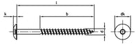 Surub lemn dulgherie cap stea colorat - 5,5 x 25 mm - RAL 7038 - 100 buc. - Admira Distribution
