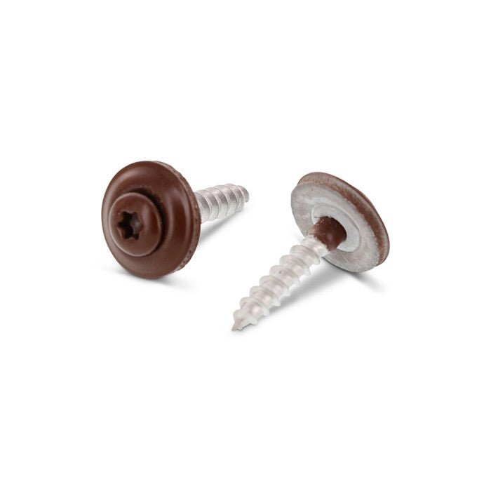 Surub lemn dulgherie colorat cap inecat cu saiba EPDM - 4,5 x 25 mm - RAL 8011 - 200 buc. - Admira Distribution