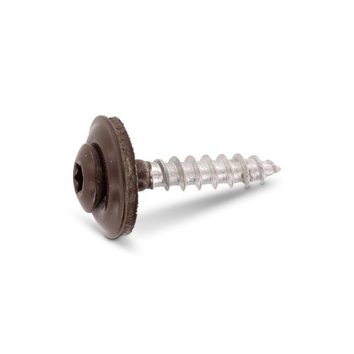 Surub lemn dulgherie colorat cap inecat cu saiba EPDM - 4,5 x 45 mm - RAL 8014 - 200 buc. - Admira Distribution